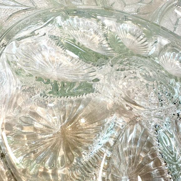 Indiana Glass Clear Pebble Leaf, Tree of life, Deviled Egg, Serving Tray… - Picture 7 of 10